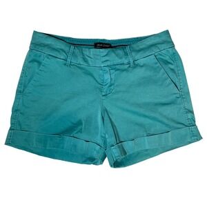 Dear John Hampton Comfort Shorts Teal Green Cotton Stretch Cuffed Chino Size 29